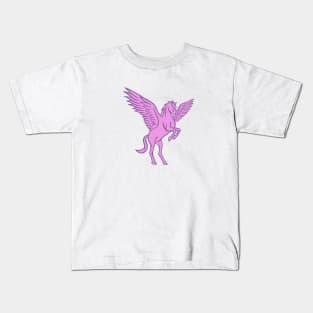 Pink Pegasus Kids T-Shirt